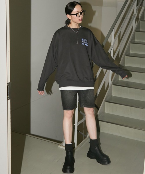 Auntie Rosa Holiday(アンティローザホリデー)の「バックプリントスウェット(スウェット・レディース・ナチュラル/チャコールグレー・FREE)」の10枚目の写真