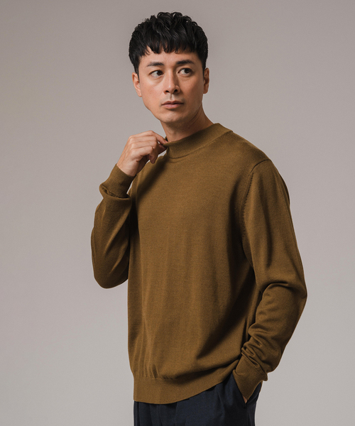 新品同様　ＰＬＳＴ　上品カシミア入りモックネックセーター　Ｍ 新品同様 ＰＬＳＴ 上品カシミア入りモックネックセーター Ｍ ユニクロ