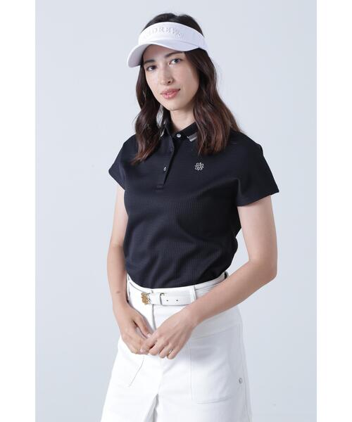 St ANDREWS(セントアンドリュース)の「【St ANDREWS】格子ジャガード フレンチスリーブ ポロシャツ (WOMENS)(ポロシャツ・レディース・ブラック/ホワイト/ピンク・M/S/L)」の19枚目の写真