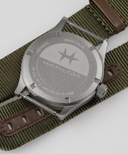 HAMILTON（ハミルトン）の「HAMILTON [ハミルトン] 腕時計 Khaki Field （カーキ フィールド）  クオーツ 38MM ホワイト×グリーン（アナログ腕時計・メンズ・ホワイト・FREE）」の7枚目の写真