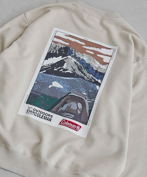 COLEMAN(コールマン)の「Coleman(コールマン)グラフィック裏毛クルーネックスウェット(スウェット・メンズ・ベージュ/ブラック/グレー・M/L/XL)」の3枚目の写真