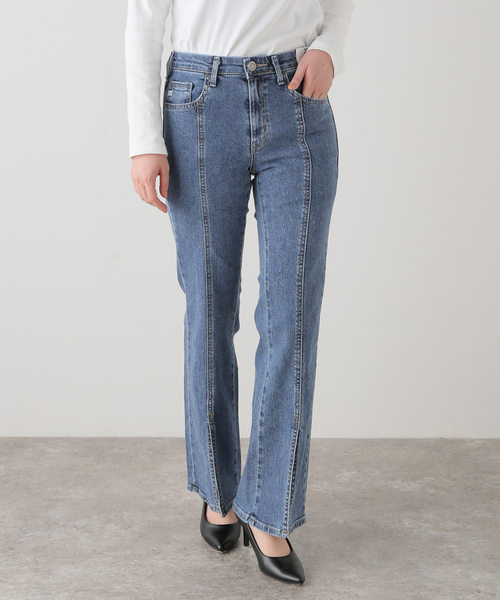 パンナ サムシング] ストレッチデニム リサ フレアー SKY31 (29インチ