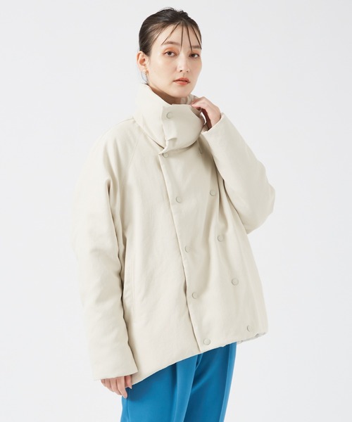 qualite（カリテ）の「ショートーリバーダウン（ダウンジャケット/コート・レディース・ベージュ/ブラック・38/34）」の15枚目の写真