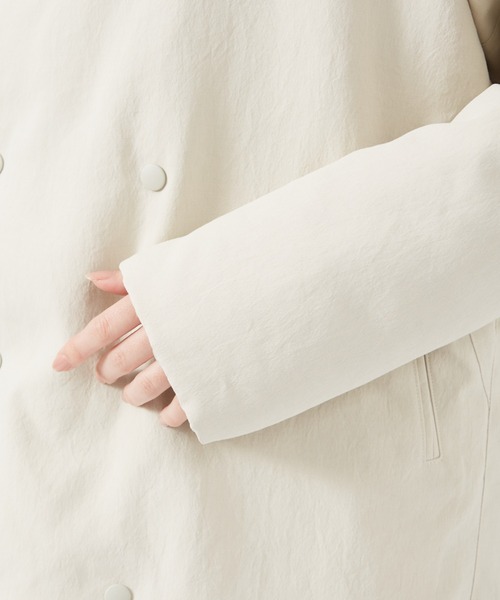 qualite（カリテ）の「ショートーリバーダウン（ダウンジャケット/コート・レディース・ベージュ/ブラック・38/34）」の22枚目の写真