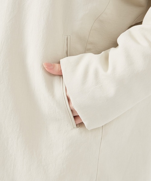 qualite（カリテ）の「ショートーリバーダウン（ダウンジャケット/コート・レディース・ベージュ/ブラック・38/34）」の21枚目の写真