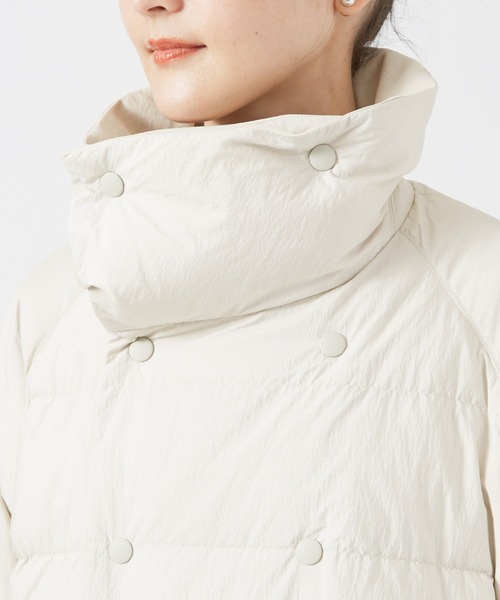 qualite（カリテ）の「ショートーリバーダウン（ダウンジャケット/コート・レディース・ベージュ/ブラック・38/34）」の11枚目の写真