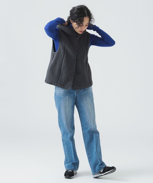 B:MING by BEAMS（ビーミングバイビームス）の「ボア ベスト（S～M）（ベスト・レディース・ホワイト系その他5/チャコールグレー・SMALL/MEDIUM）」の11枚目の写真