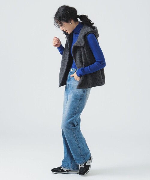 B:MING by BEAMS（ビーミングバイビームス）の「ボア ベスト（S～M）（ベスト・レディース・ホワイト系その他5/チャコールグレー・SMALL/MEDIUM）」の12枚目の写真