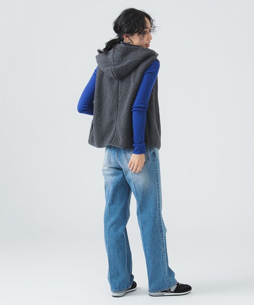 B:MING by BEAMS（ビーミングバイビームス）の「ボア ベスト（S～M）（ベスト・レディース・ホワイト系その他5/チャコールグレー・SMALL/MEDIUM）」の13枚目の写真