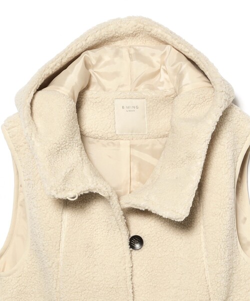 B:MING by BEAMS（ビーミングバイビームス）の「ボア ベスト（S～M）（ベスト・レディース・ホワイト系その他5/チャコールグレー・SMALL/MEDIUM）」の5枚目の写真