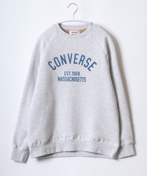 CONVERSE(コンバース)裏シャギー起毛スウェットトレーナープルオーバー レディース/ハイカットスニーカー刺繍/ワンポイントロゴ刺繍/カレッジロゴプリント