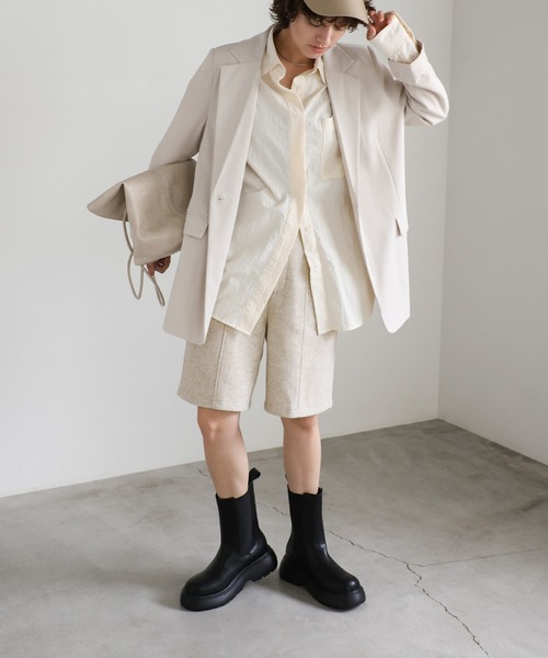 select MOCA(セレクトモカ)の「ウールライクハーフパンツ(その他パンツ・レディース・チャコール/アイボリー/グレー・FREE)」の22枚目の写真