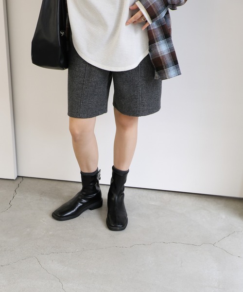 select MOCA(セレクトモカ)の「ウールライクハーフパンツ(その他パンツ・レディース・チャコール/アイボリー/グレー・FREE)」の16枚目の写真