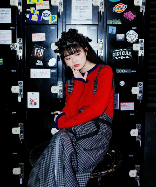 niko and...（ニコアンド）の「[MODE NORM CORE]フリルカフスリブプルオーバー（ニット/セーター・レディース・レッド/モカ/ブルー・MEDIUM/LARGE）」の3枚目の写真