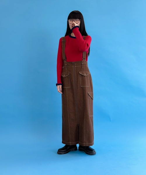 niko and...（ニコアンド）の「[MODE NORM CORE]フリルカフスリブプルオーバー（ニット/セーター・レディース・レッド/モカ/ブルー・MEDIUM/LARGE）」の20枚目の写真