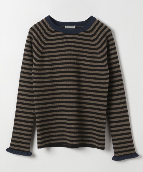 niko and...（ニコアンド）の「[MODE NORM CORE]フリルカフスリブプルオーバー（ニット/セーター・レディース・レッド/モカ/ブルー・MEDIUM/LARGE）」の13枚目の写真