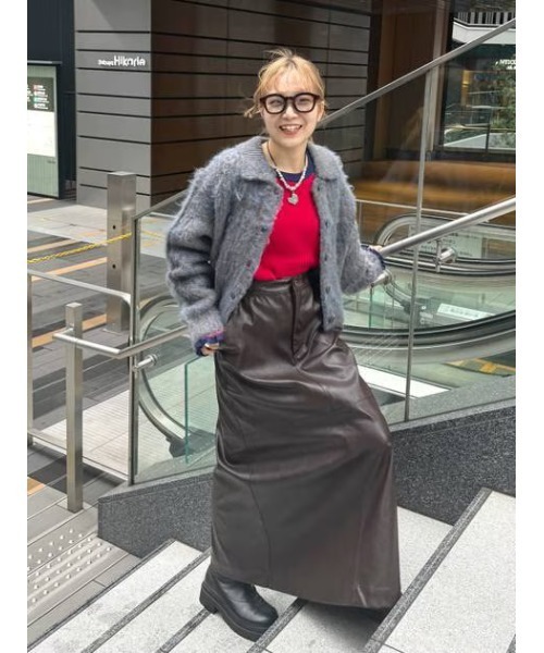 niko and...（ニコアンド）の「[MODE NORM CORE]フリルカフスリブプルオーバー（ニット/セーター・レディース・レッド/モカ/ブルー・MEDIUM/LARGE）」の4枚目の写真