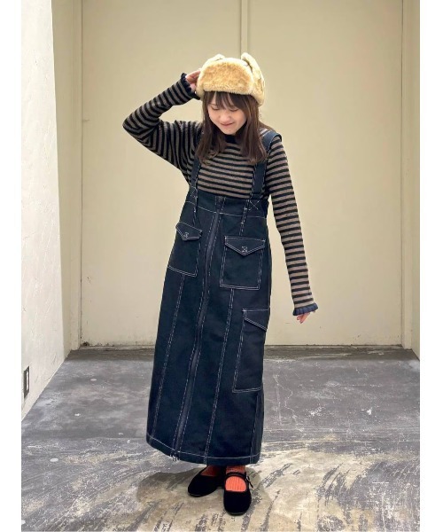 niko and...（ニコアンド）の「[MODE NORM CORE]フリルカフスリブプルオーバー（ニット/セーター・レディース・レッド/モカ/ブルー・MEDIUM/LARGE）」の6枚目の写真