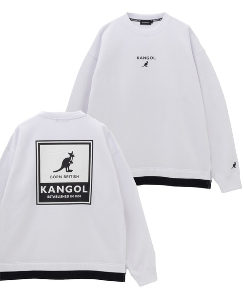 KANGOL(カンゴール)の「KANGOL 裏起毛 BOXロゴトレーナー(スウェット・メンズ・チャコールグレー/ブルーグレー/ホワイト・XL/L/M)」の2枚目の写真