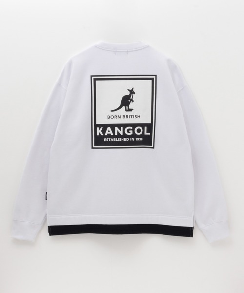 KANGOL(カンゴール)の「KANGOL 裏起毛 BOXロゴトレーナー(スウェット・メンズ・チャコールグレー/ブルーグレー/ホワイト・XL/L/M)」の4枚目の写真
