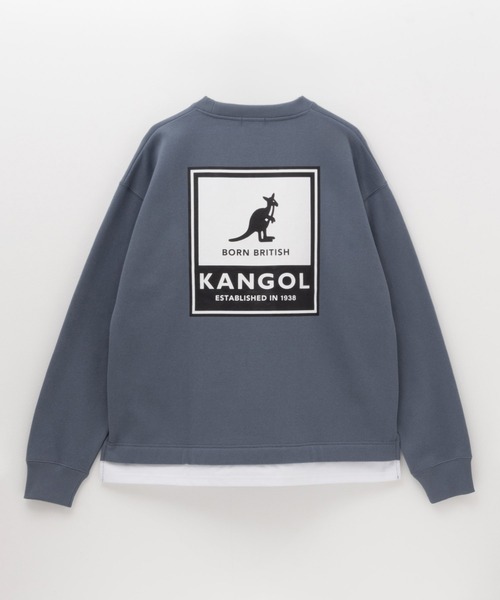 KANGOL(カンゴール)の「KANGOL 裏起毛 BOXロゴトレーナー(スウェット・メンズ・チャコールグレー/ブルーグレー/ホワイト・XL/L/M)」の8枚目の写真