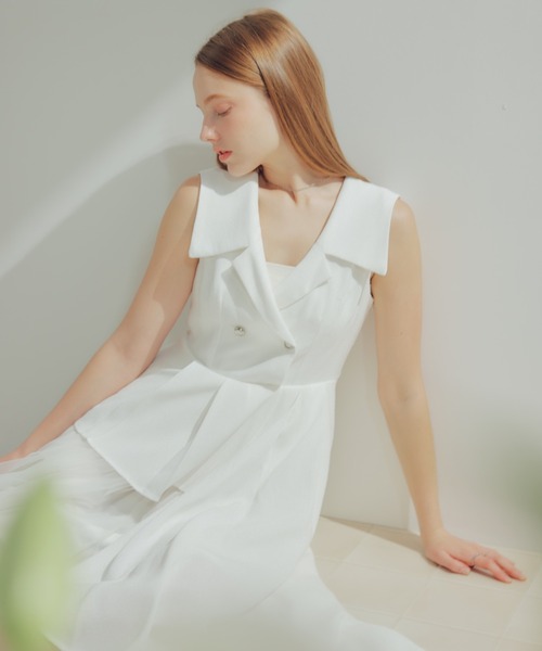 セール】ツイードジレフレアワンピース（ワンピース）｜ECREL