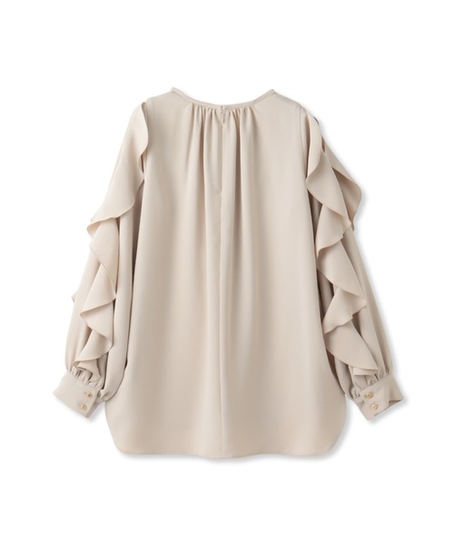 【セール】フレンチキス袖フリルブラウス≪洗濯機で洗える≫（シャツ/ブラウス）｜Viaggio Blu（ビアッジョブルー）