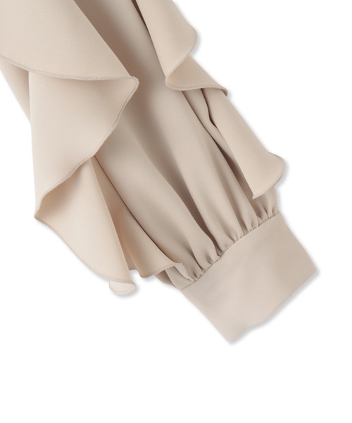 【セール】フレンチキス袖フリルブラウス≪洗濯機で洗える≫（シャツ/ブラウス）｜Viaggio Blu（ビアッジョブルー）