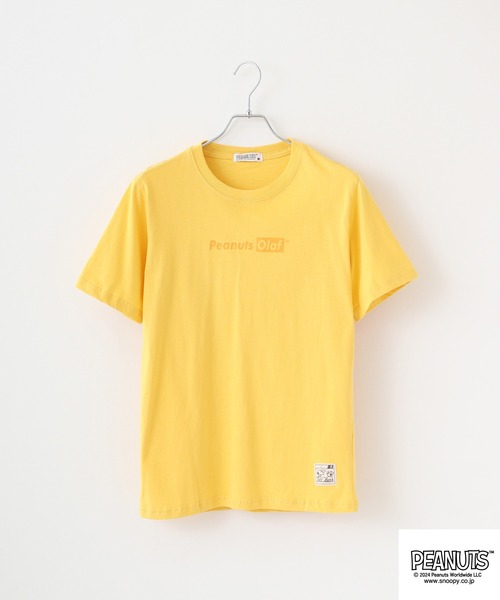 PEANUTS(ピーナッツ)の「PEANUTS バックプリントTシャツ オラフ(Tシャツ/カットソー・メンズ・ネイビー/オフホワイト/レモンイエロー・S/M/L)」の6枚目の写真