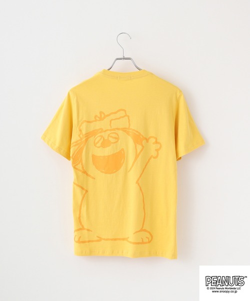 PEANUTS(ピーナッツ)の「PEANUTS バックプリントTシャツ オラフ(Tシャツ/カットソー・メンズ・ネイビー/オフホワイト/レモンイエロー・S/M/L)」の7枚目の写真