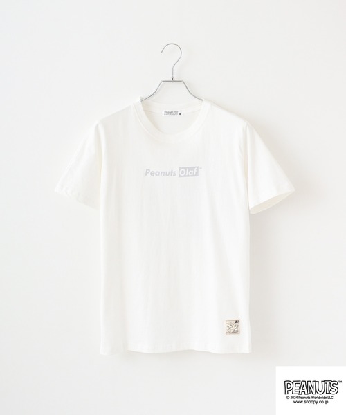 PEANUTS(ピーナッツ)の「PEANUTS バックプリントTシャツ オラフ(Tシャツ/カットソー・メンズ・ネイビー/オフホワイト/レモンイエロー・S/M/L)」の4枚目の写真