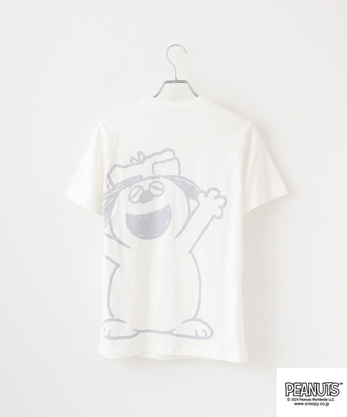 PEANUTS(ピーナッツ)の「PEANUTS バックプリントTシャツ オラフ(Tシャツ/カットソー・メンズ・ネイビー/オフホワイト/レモンイエロー・S/M/L)」の5枚目の写真
