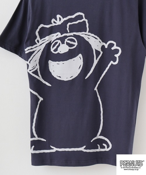 PEANUTS(ピーナッツ)の「PEANUTS バックプリントTシャツ オラフ(Tシャツ/カットソー・メンズ・ネイビー/オフホワイト/レモンイエロー・S/M/L)」の14枚目の写真