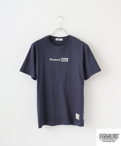 PEANUTS(ピーナッツ)の「PEANUTS バックプリントTシャツ オラフ(Tシャツ/カットソー・メンズ・ネイビー/オフホワイト/レモンイエロー・S/M/L)」の8枚目の写真