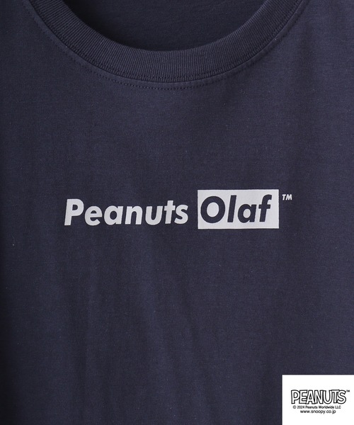 PEANUTS(ピーナッツ)の「PEANUTS バックプリントTシャツ オラフ(Tシャツ/カットソー・メンズ・ネイビー/オフホワイト/レモンイエロー・S/M/L)」の9枚目の写真