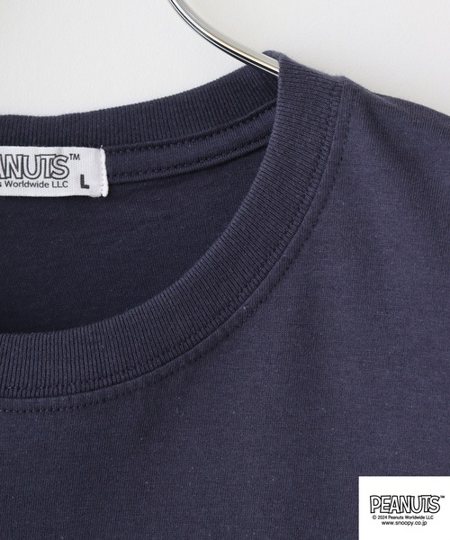PEANUTS(ピーナッツ)の「PEANUTS バックプリントTシャツ オラフ(Tシャツ/カットソー・メンズ・ネイビー/オフホワイト/レモンイエロー・S/M/L)」の11枚目の写真