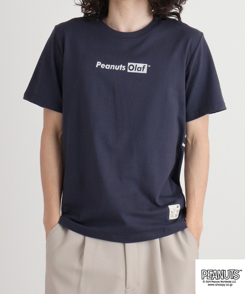 PEANUTS(ピーナッツ)の「PEANUTS バックプリントTシャツ オラフ(Tシャツ/カットソー・メンズ・ネイビー/オフホワイト/レモンイエロー・S/M/L)」の22枚目の写真