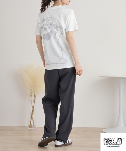 PEANUTS(ピーナッツ)の「PEANUTS バックプリントTシャツ オラフ(Tシャツ/カットソー・メンズ・ネイビー/オフホワイト/レモンイエロー・S/M/L)」の21枚目の写真