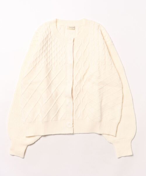 trois lapins kp（トロワラパンケーピー）の「ウォッシャブルニットカーディガン(140～160)（カーディガン/ボレロ・キッズ・レッド/アイボリー・140cm/150cm/160cm）」の13枚目の写真