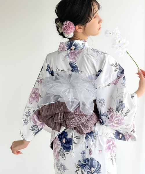 classicalelf 浴衣２点セット。花柄モチーフ浴衣（浴衣・兵児帯） classicalelf 浴衣 浴衣2点セット。花柄モチーフ浴衣（浴衣
