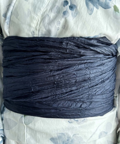 classicalelf（クラシカルエルフ）の「【新色３色追加！】【予約受付中/５月上旬入荷】【2点セット】甘く、上品に彩り添える。花柄モチーフ浴衣（浴衣・兵児帯）（浴衣・レディース・ブルー/ピンク/ブルー系その他/パープル/ブラック・ONE SIZE）」の7枚目の写真