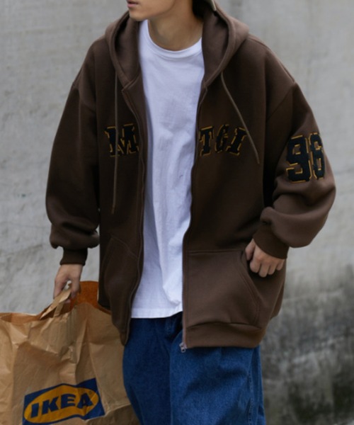 MGV(エムジーヴィー)の「カレッジロゴナンバージップパーカー(パーカー・メンズ・ネイビー/グリーン/ブラウン・X-LARGE/LARGE/MEDIUM)」の5枚目の写真