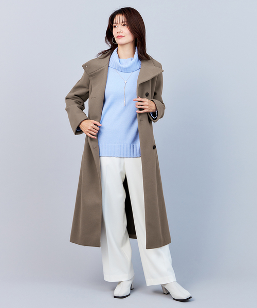 CESARE FABBRI チェザレファブリ　ウールコート　スタンドカラー SITRY チェスターコート コート Wool Chester Coat/別注