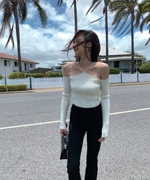 ネックショルダーアウトカットソー(se)