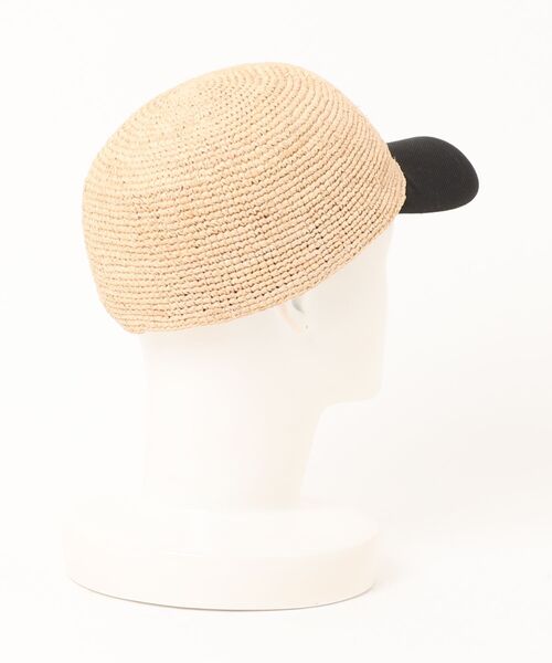 milsa(ミルサ)の「milsa/ミルサ M Raffia Cap(キャップ・レディース・ベージュ/ブラック/ブラック系その他・ONE SIZE)」の9枚目の写真