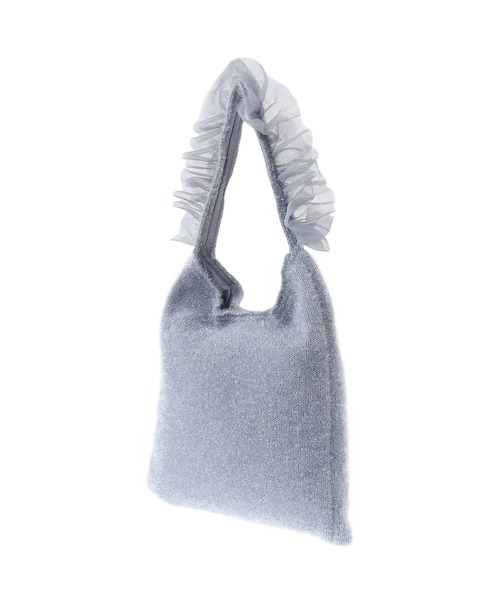 Green　Parks（グリーンパークス）の「・QUON フリルニットワンショルダー（ショルダーバッグ・レディース・グリーン/グレー/アイボリー・FREE）」の6枚目の写真