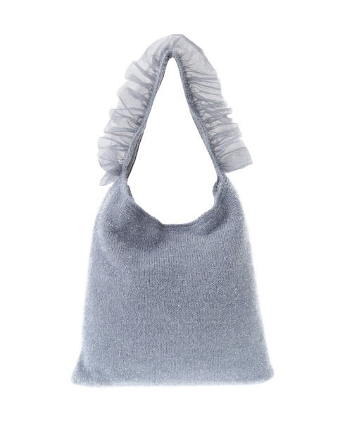 Green　Parks（グリーンパークス）の「・QUON フリルニットワンショルダー（ショルダーバッグ・レディース・グリーン/グレー/アイボリー・FREE）」の8枚目の写真