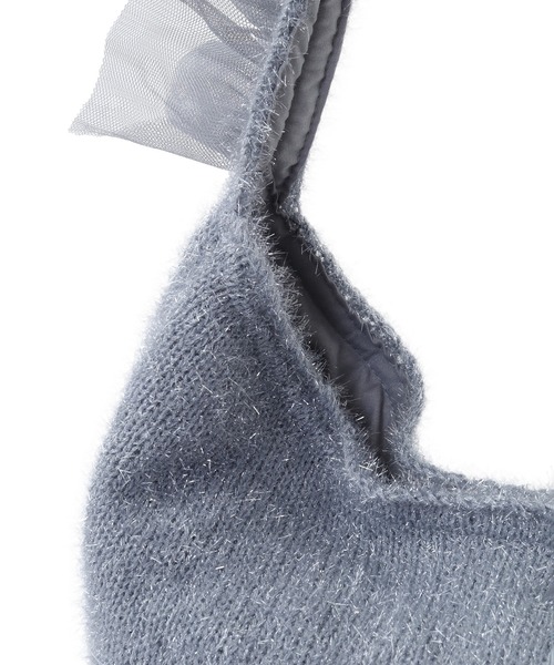 Green　Parks（グリーンパークス）の「・QUON フリルニットワンショルダー（ショルダーバッグ・レディース・グリーン/グレー/アイボリー・FREE）」の11枚目の写真