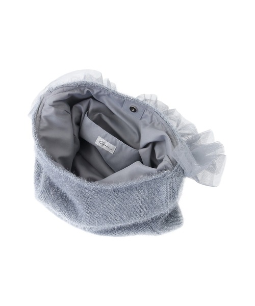 Green　Parks（グリーンパークス）の「・QUON フリルニットワンショルダー（ショルダーバッグ・レディース・グリーン/グレー/アイボリー・FREE）」の13枚目の写真