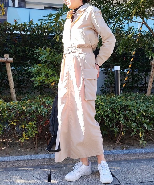 Q（キュー）の「ミリタリースカート（スカート・レディース・ベージュ/ブラック・MEDIUM）」の12枚目の写真